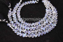 White Rainbow Faceted Heart Beads